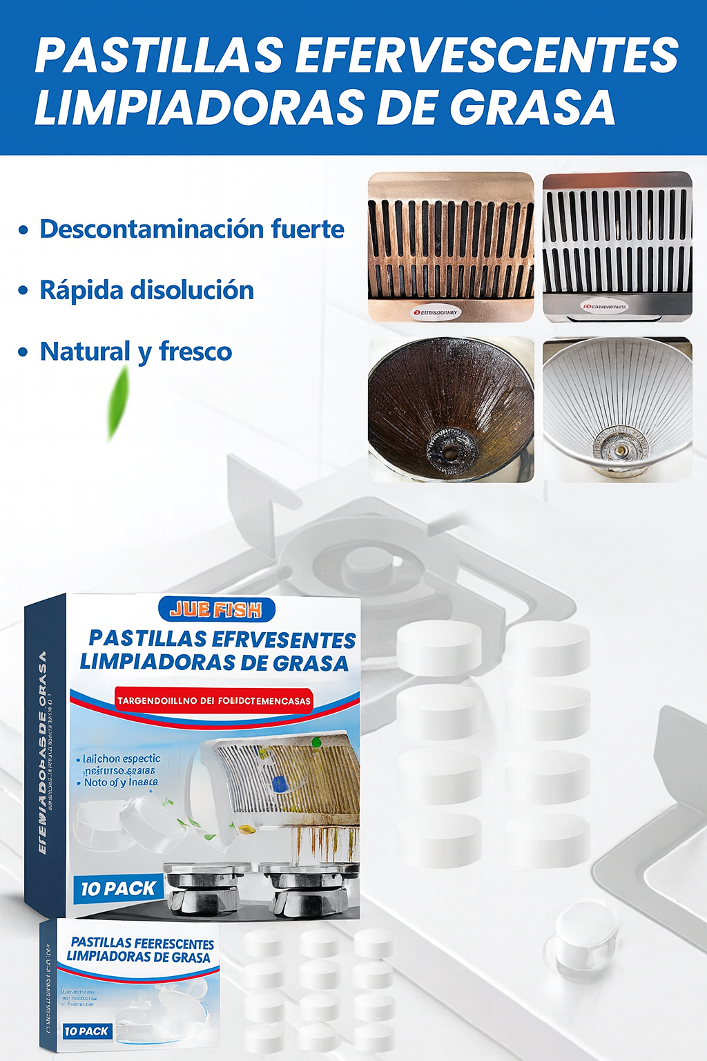 Pastilla Efervescente Para Toda Superficie