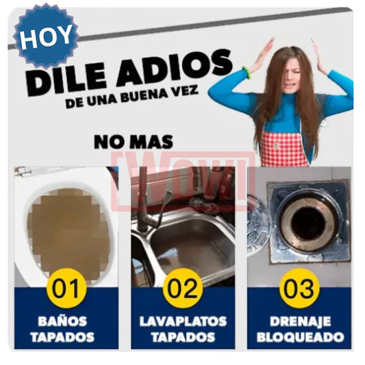 Destapador De Drenage Baño Cocina110 Grs